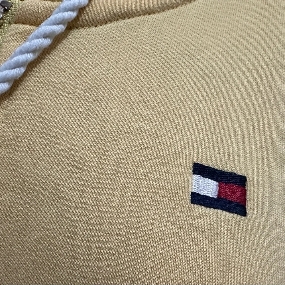 276 Tommy Hilfiger | Unisex Yellow Zip Up Hoodie Sweatshirt Jacket (Size S)